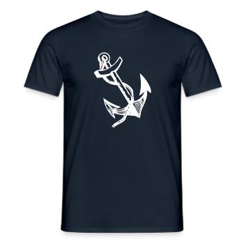 ancre - T-shirt homme - marine - Devant - AI Model Male 178 light (178cm)