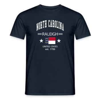 North Carolina - Männer T-Shirt - Navy - Vorne - AI Model Male 178 light (178cm)