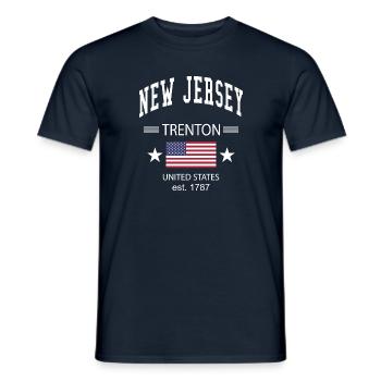 New Jersey - Männer T-Shirt - Navy - Vorne - AI Model Male 178 light (178cm)