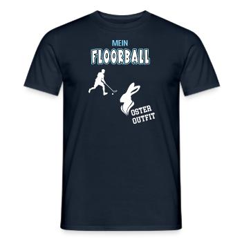 Floorball Oster Outfit Ostergeschenk Floorballer - Männer T-Shirt - Navy - Vorne - AI Model Male 178 light (178cm)