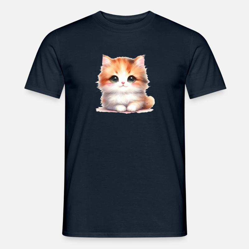 Süße Katze - Männer T-Shirt - Navy