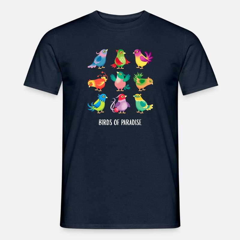 Oiseaux de paradis 2 - T-shirt homme - marine