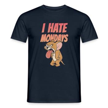 Tom and Jerry I hate Mondays - Men's T-Shirt - navy - Front - AI Model Male 178 light (178cm)