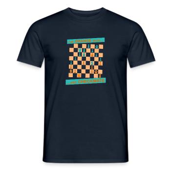 Die ORANGE Bewegung ... und CHECKMATE - Canton - Männer T-Shirt - Navy - Vorne - AI Model Male 178 light (178cm)