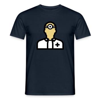 Personnel infirmier, infirmière, soignant, médecin, - T-shirt homme - marine - Devant - AI Model Male 178 light (178cm)