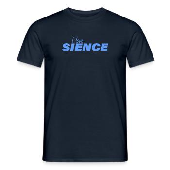 I LOVE SCIENCE - Men's T-Shirt - navy - Front - AI Model Male 178 light (178cm)