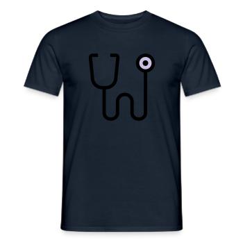 Stethoscop Untersuchung vom Doktor Arzt - Männer T-Shirt - Navy - Vorne - AI Model Male 178 light (178cm)