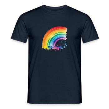 Rainbow semicircular - Men's T-Shirt - navy - Front - AI Model Male 178 light (178cm)
