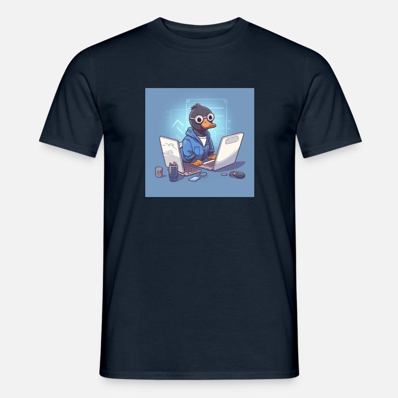 A sweet Ganz works as a software developer - Men’s T-shirt - navy