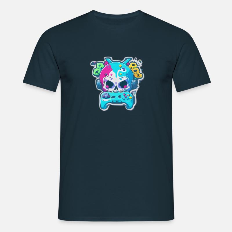 Skullhead Controller - Männer T-Shirt - Navy