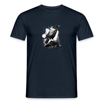 Crow - Men's T-Shirt - navy - Front - AI Model Male 178 light (178cm)