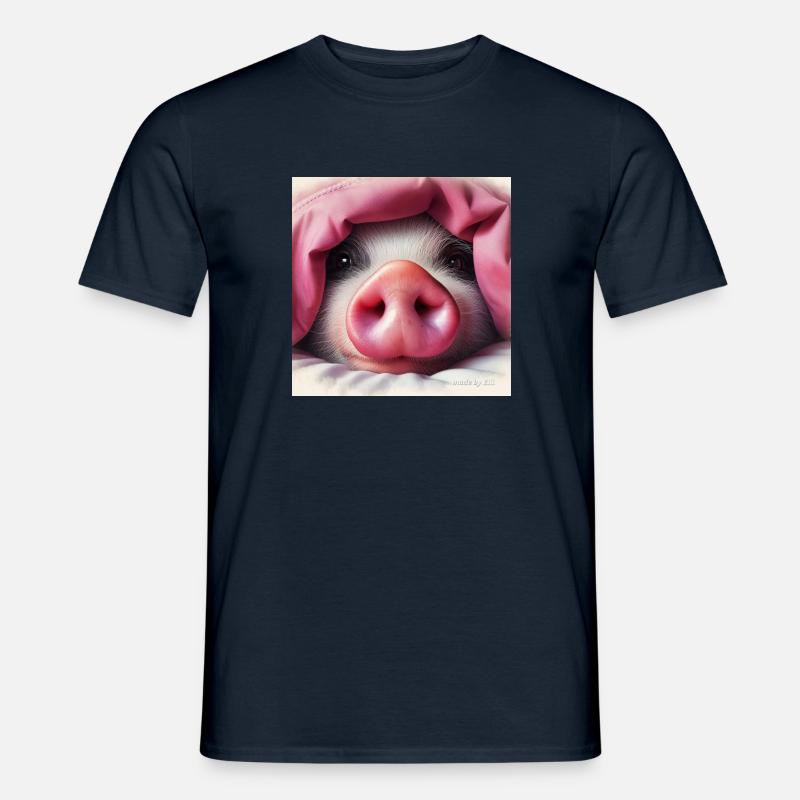 J’avais du cochon .... J’adore les cochons - T-shirt homme - marine