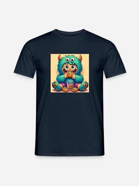 krümmelmonster - Männer T-Shirt - Navy
