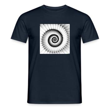 Fibonacci - Männer T-Shirt - Navy - Vorne - AI Model Male 178 light (178cm)