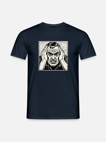 Angry Guy - Männer T-Shirt - Navy