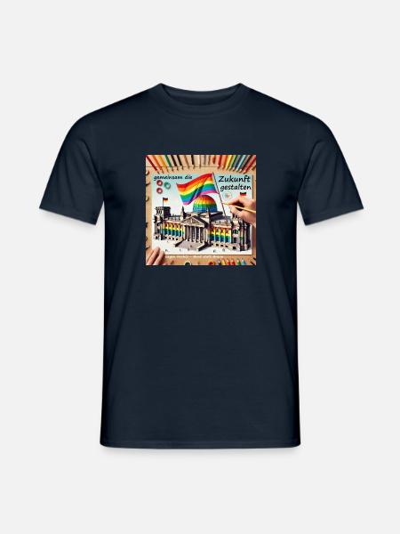 Gemeinsam die Zukunft gestalten - Männer T-Shirt - Navy
