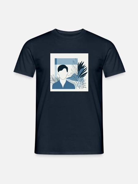 Minimalistische Illustration - Männer T-Shirt - Navy