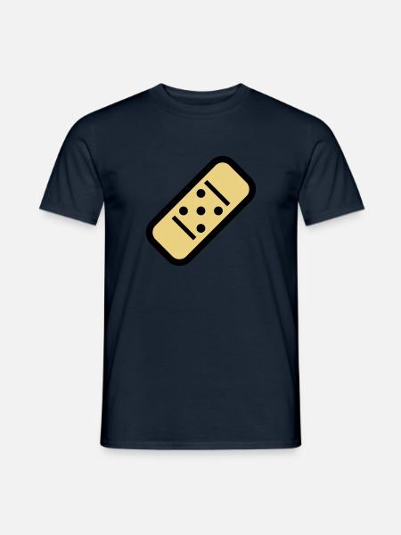 Comic Pflaster - Männer T-Shirt - Navy