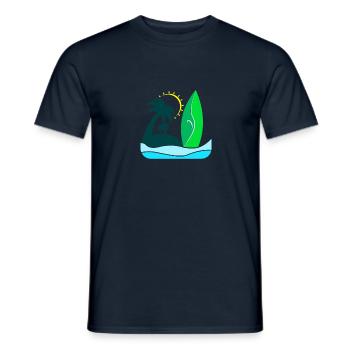 Beach Beach Sun - Men's T-Shirt - navy - Front - AI Model Male 178 light (178cm)