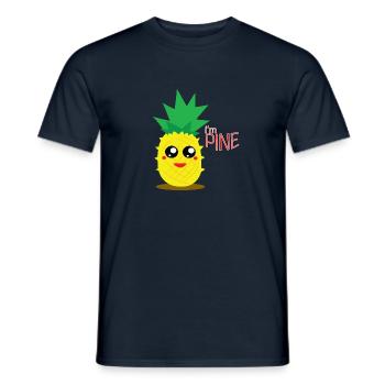 Ananas drôle - T-shirt homme - marine - Devant - AI Model Male 178 light (178cm)