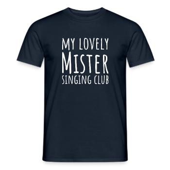 My lovely Mister singing Club - Männer T-Shirt - Navy - Vorne - AI Model Male 178 light (178cm)