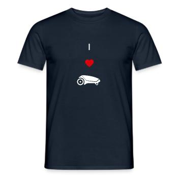 I Love Robot de fauchage - T-shirt homme - marine - Devant - AI Model Male 178 light (178cm)
