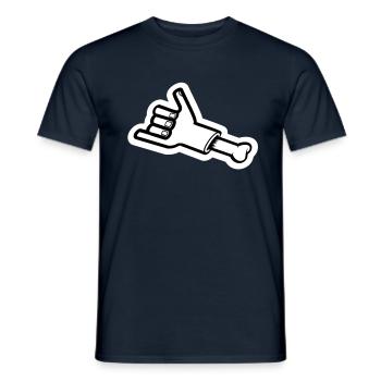 Bone - Männer T-Shirt - Navy - Vorne - AI Model Male 178 light (178cm)