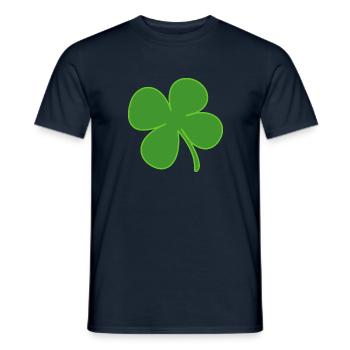 kleeblatt glueck shamrock luck four leaf clover21 - Männer T-Shirt - Navy - Vorne - AI Model Male 178 light (178cm)