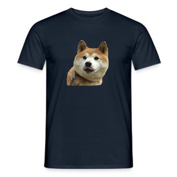 Cool dog motif Doge - Men's T-Shirt - navy - Front - AI Model Male 178 light (178cm)