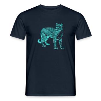 Panther - Männer T-Shirt - Navy - Vorne - AI Model Male 178 light (178cm)