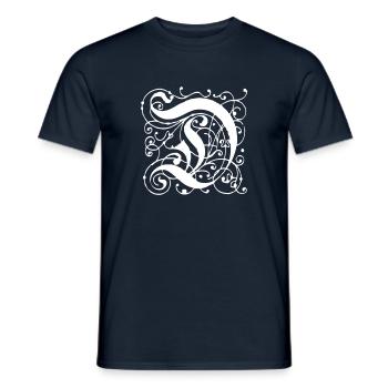 Lettre d - T-shirt homme - marine - Devant - AI Model Male 178 light (178cm)