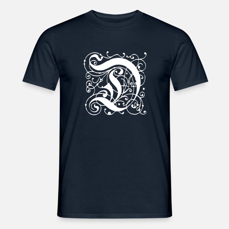 Buchstabe D - Männer T-Shirt - Navy