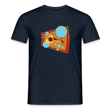 Lachs - Männer T-Shirt - Navy - Vorne - AI Model Male 178 light (178cm)
