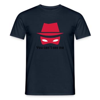 Der unsichtbare Spion - Männer T-Shirt - Navy - Vorne - AI Model Male 178 light (178cm)