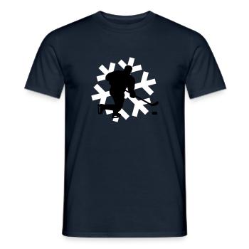 eishockey_c_2c - Men's T-Shirt - navy - Front - AI Model Male 178 light (178cm)