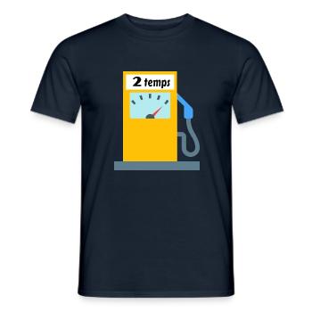 2 temps - T-shirt homme - marine - Devant - AI Model Male 178 light (178cm)