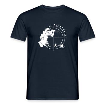 Paintball - Männer T-Shirt - Navy - Vorne - AI Model Male 178 light (178cm)