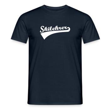 Skilehrer - Männer T-Shirt - Navy - Vorne - AI Model Male 178 light (178cm)