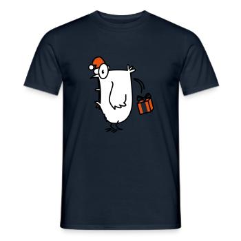 christmas chick christmas chicken - Men's T-Shirt - navy - Front - AI Model Male 178 light (178cm)