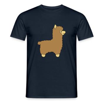 lama alpaca comic - Männer T-Shirt - Navy - Vorne - AI Model Male 178 light (178cm)