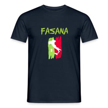 Fasana Italia - T-shirt homme - marine - Devant - AI Model Male 178 light (178cm)