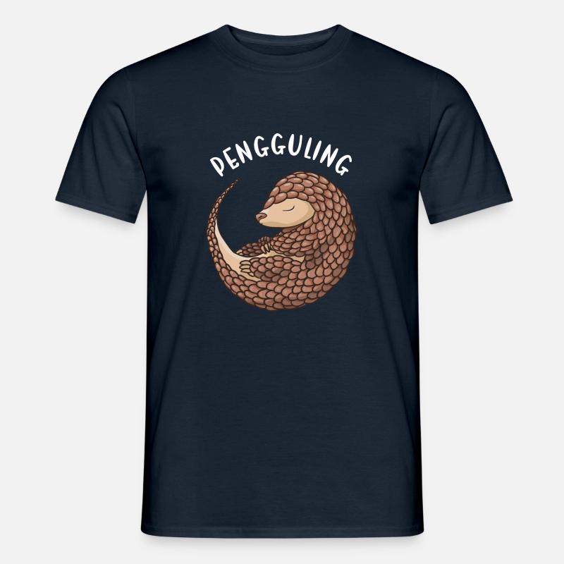 Pengguling Pangolin - Männer T-Shirt - Navy