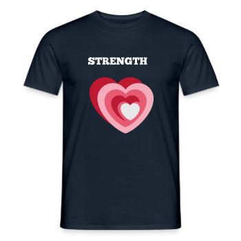 Strength tee - Men's T-Shirt - navy - Front - AI Model Male 178 light (178cm)