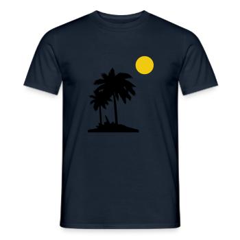 Palmiers - T-shirt homme - marine - Devant - AI Model Male 178 light (178cm)