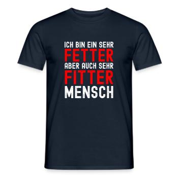 Fett und Fit - Ehrenhaider Drachilords Rainer W - Männer T-Shirt - Navy - Vorne - AI Model Male 178 light (178cm)