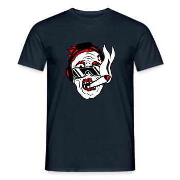 DJ Zombie Monstre Horreur Halloween Fête Musique - T-shirt homme - marine - Devant - AI Model Male 178 light (178cm)