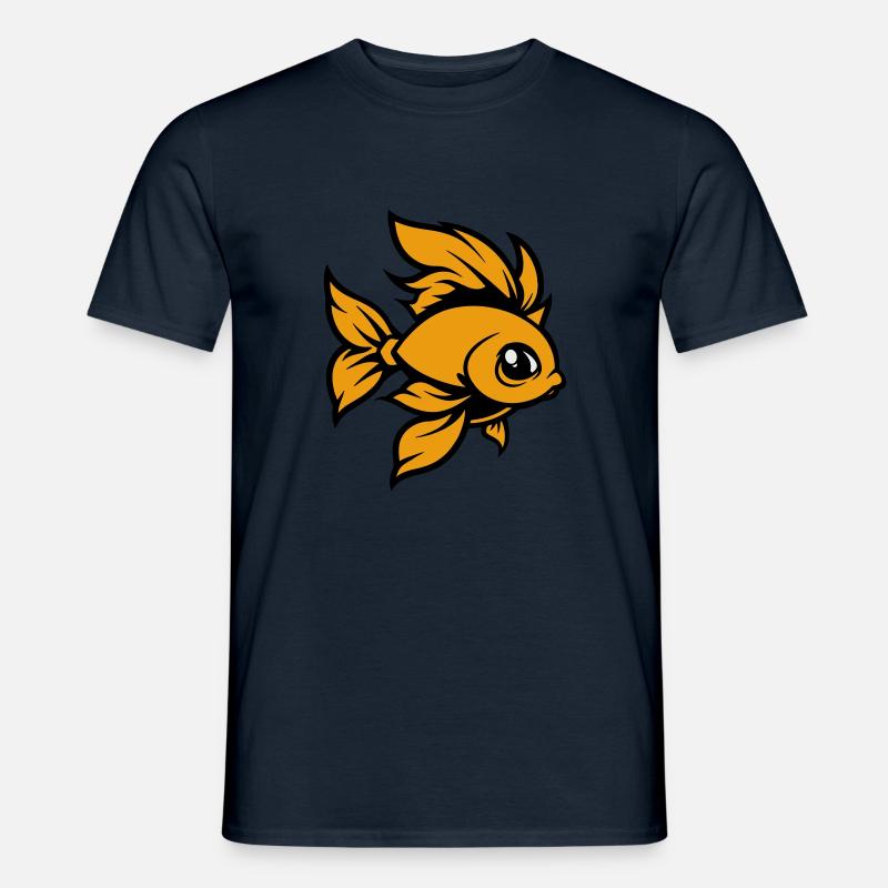 goldfisch fisch comic - Männer T-Shirt - Navy