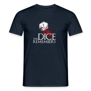 Pen and paper the dice remembers - Men's T-Shirt - navy - Front - AI Model Male 178 light (178cm)
