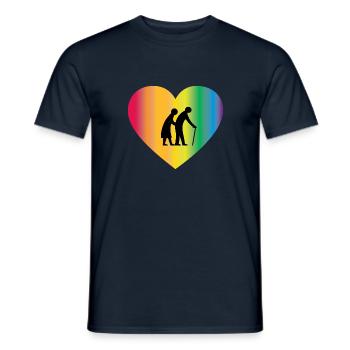 Care with Heart Hospital Nursing Home Pk Gift - Men's T-Shirt - navy - Front - AI Model Male 178 light (178cm)