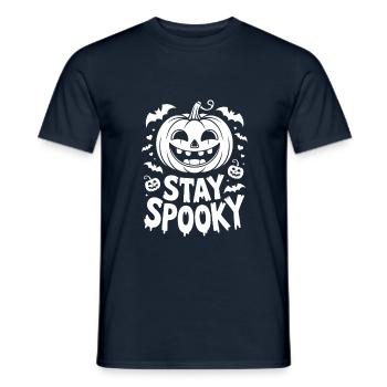 Stay Spooky Funny Halloween Design - Men's T-Shirt - navy - Front - AI Model Male 178 light (178cm)